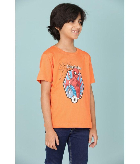 Rydho - Orange Cotton Boy's T-Shirt ( Pack of 1 ) - None