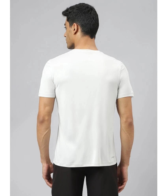 Alcis White Polyester Slim Fit Mens Sports T-Shirt ( Pack of 1 ) - None