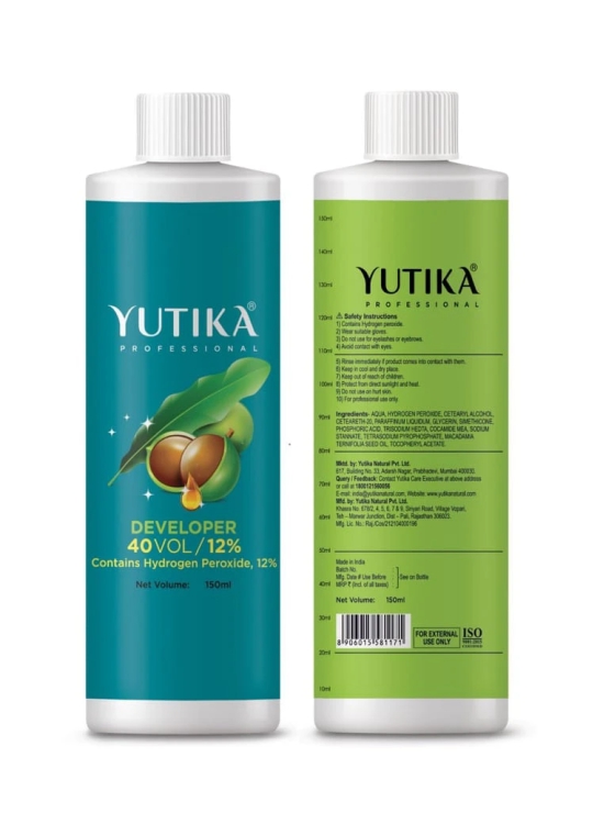 Yuthika Professional Blonder Powder 60g with Hair Color Developer 40 Volume (12%) 150ml