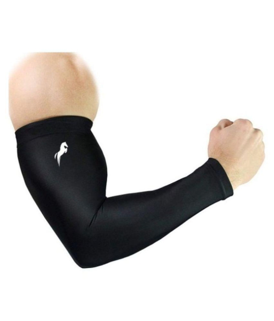 UV Protection Cooling Elbow Sleeves,Arm Sleeves for Men & Women. Perfect for Cycling, Driving, Running, Basketball, Football & Outdoor Activities - Black 1 Pair - Free Size