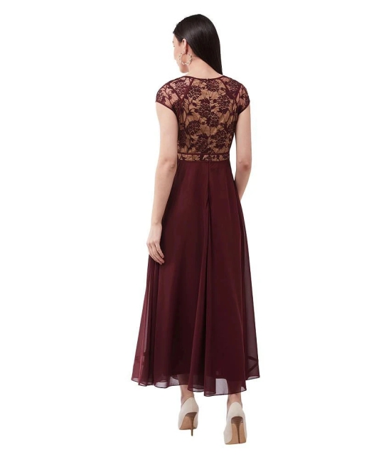 Miss Chase Polyester Maroon Regular Dress - Single - XL