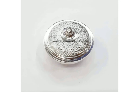 Vaishnavi Kumkum Pot-Silver