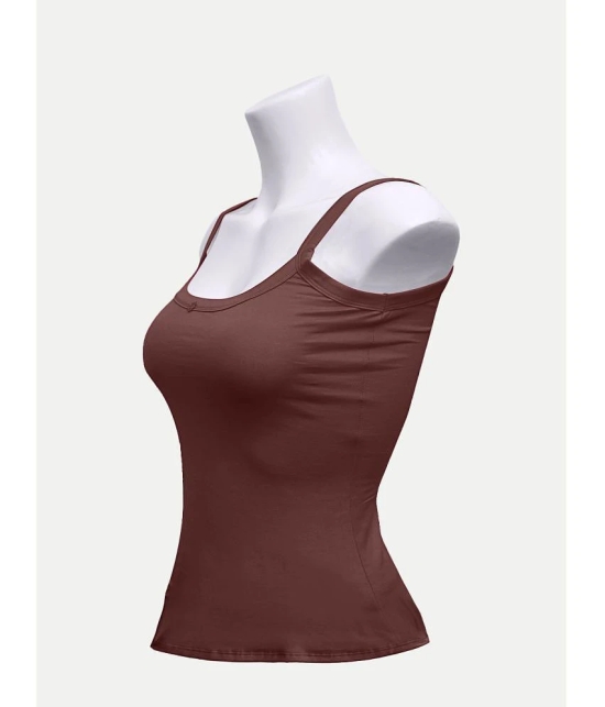 Radprix Cotton Camisoles - Brown Single - None