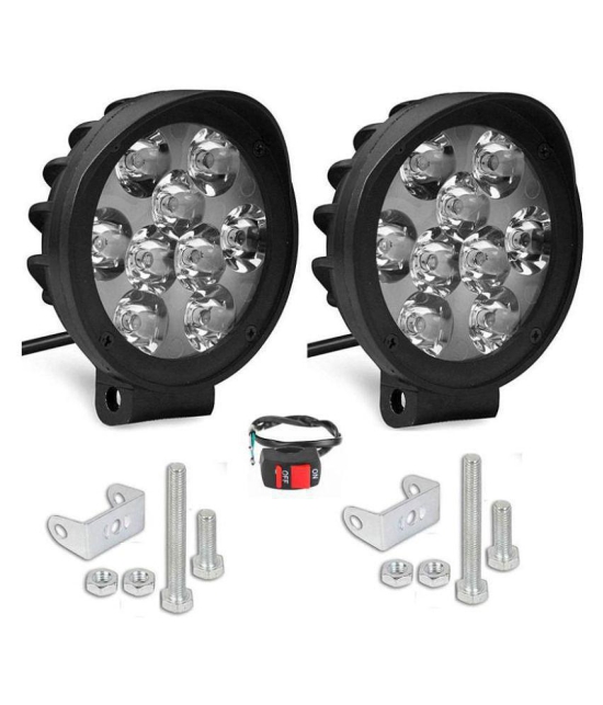 9 LED Fog Light For Bike & Two Wheelers - 2 Pcs