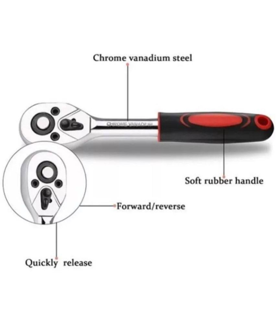 FLEXIM 46 in 1 Pcs Tool Kit & Screwdriver Set Multi-Purpose Combination Socket S Combination Spanner More than 15 Pc