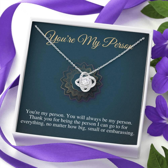 You Are My Person Necklace, Best Friend Gift, You're My Person Gift, Greys Anatomy Quote, Bestie Gift, Birthday Gift, Christmas Gift #0607-Standard Box