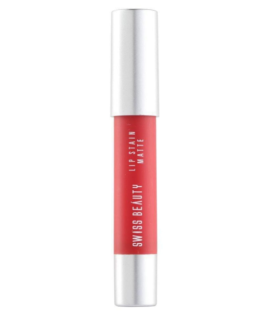 Swiss Beauty Lip Stain Matte Lipstick Lipstick (Raspberry), 3.4gm