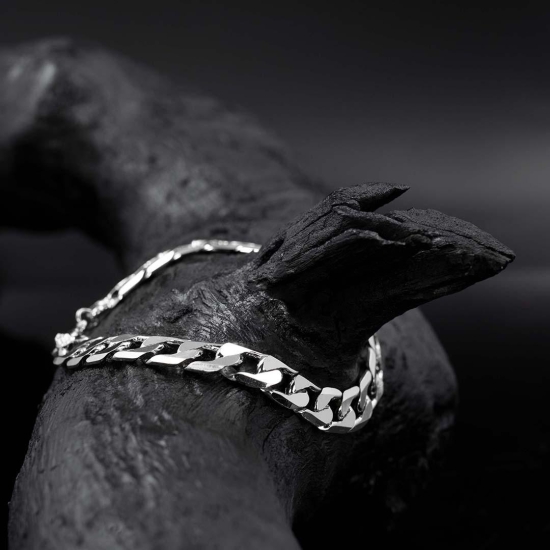 Villain Rhodium Plated Silver Bracelet