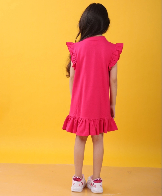 SILVER HEART PINK RUFFLE DRESS - PINK-10-12 YEARS / 1N / PINK