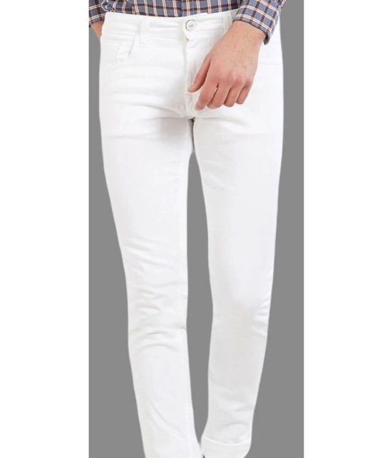 HALOGEN - White Denim Skinny Fit Mens Jeans ( Pack of 1 ) - None