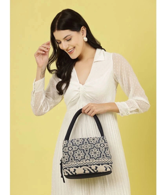 Anekaant Beige Cotton Handheld Bag - Beige