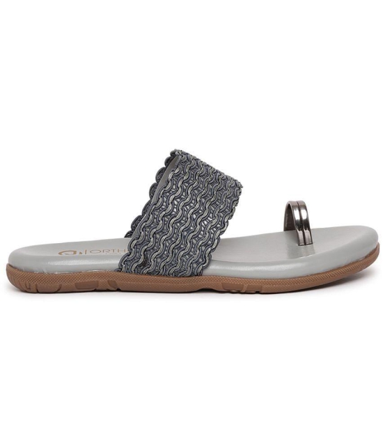 ORTHO JOY - Gray Women's Flats - None