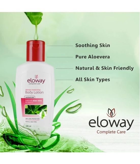 Eloway Aloe Vera Moisturizing Body Lotion 100ml Pack of 3