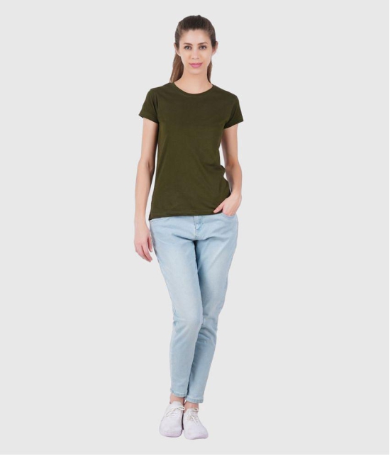 ferocious - Olive Cotton Regular Fit Womens T-Shirt ( Pack of 1 ) - None