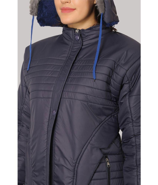 NUEVOSDAMAS - Polyester Blend Blue Hooded Jackets - None