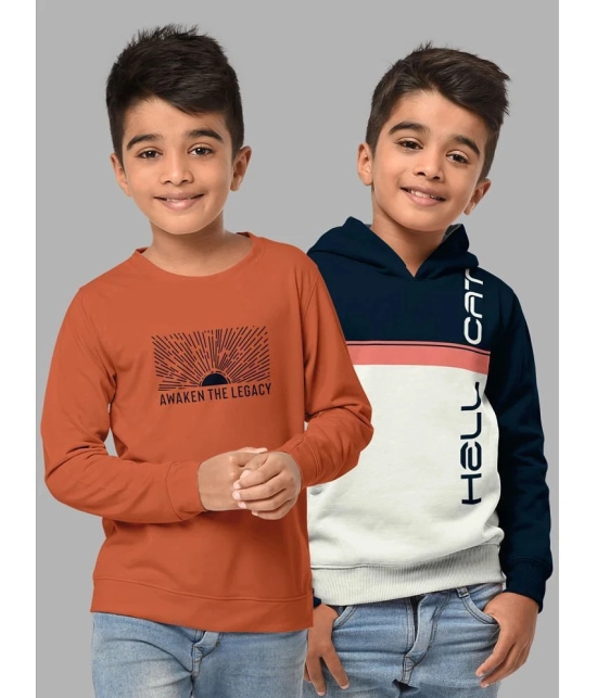 HELLCAT Pack of 2 Boys Cotton Blend Sweatshirt ( Multicolor2 ) - None