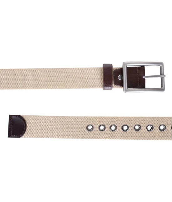 Zacharias - Beige Canvas Mens Casual Belt ( Pack of 1 ) - None