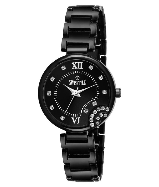 Swisstyle - Black Stainless Steel Analog Womens Watch