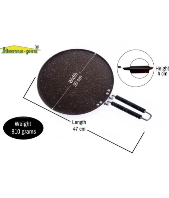 HomePro - Dosa Tawa | Non-Stick Aluminum | Bakelite Handle | Induction & Gas Stove | ( Pack of 2 )