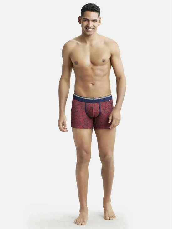 Jockey US63 Men Super Combed Cotton Elastane Printed Trunk - Assorted (Pack of 2 & Prints may vary) - None