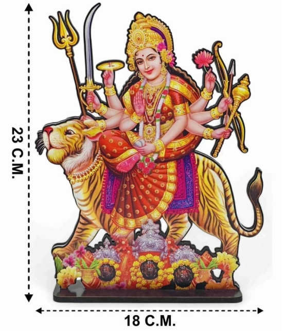 Saf Wood Goddess Durga Idol ( 23 cm )