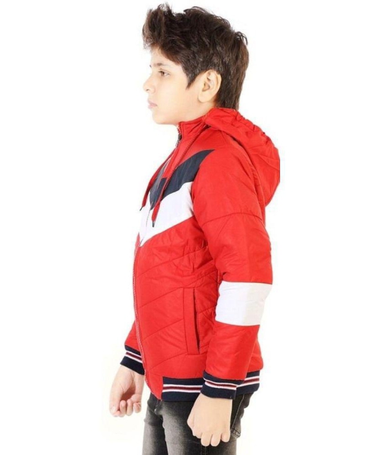 PPTHEFASHIONHUB Red Polyester Boys Quilted & Bomber Jacket ( Pack of 1 ) - None