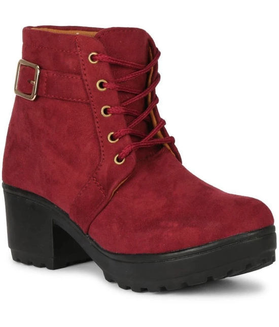 Saheb - Red Womens Ankle Length Boots - None