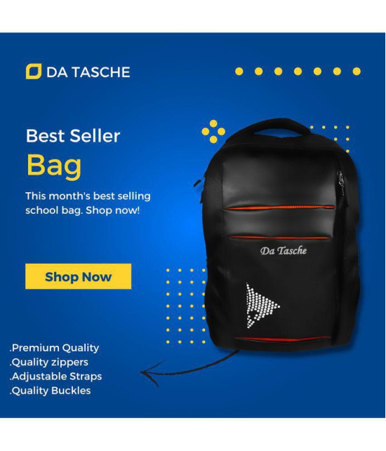 Da Tasche - Black Polyester Backpack For Kids