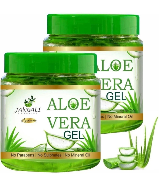 PURE Jangali ORGANICS Aloe Vera Gel For Skin Acne, Scars, Dark spots Face & Hair 440GM