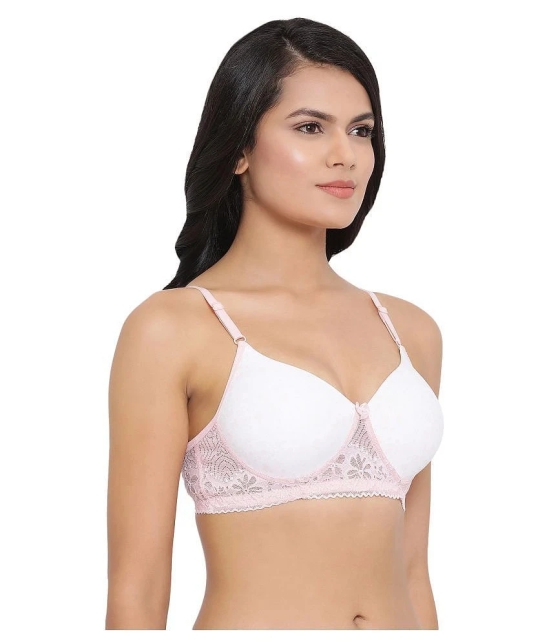 Clovia Lace T-Shirt Bra - White - 32B