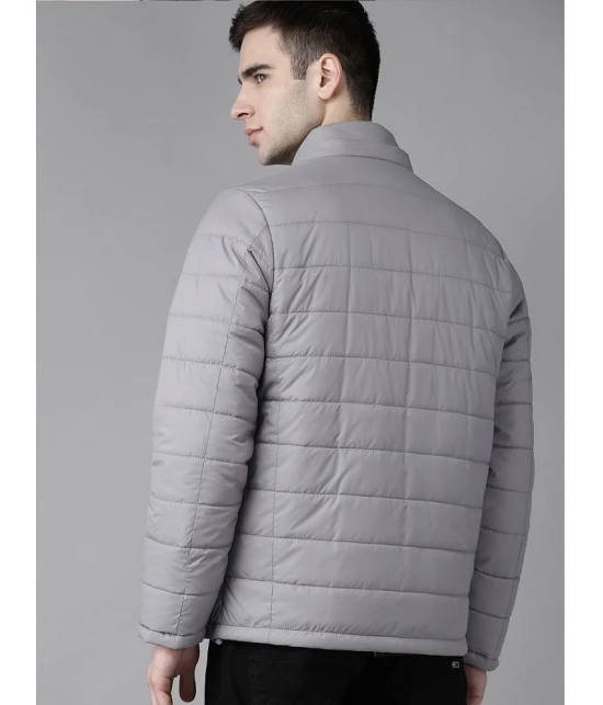 MXN Polyester Mens Quilted & Bomber Jacket - Grey ( Pack of 1 ) - None