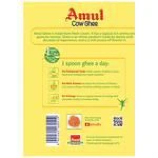 Amul Cow Ghee/Tuppa, 500 Ml Jar