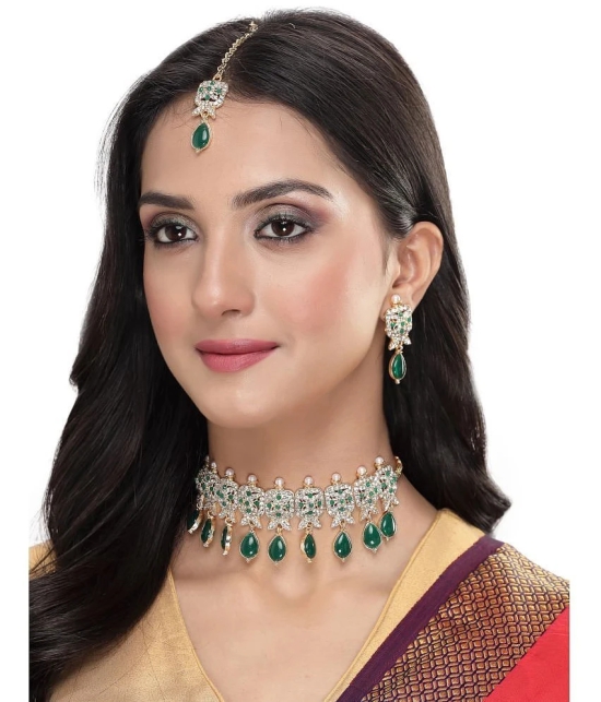 Sukkhi Green Alloy Necklace Set ( Pack of 1 ) - Green