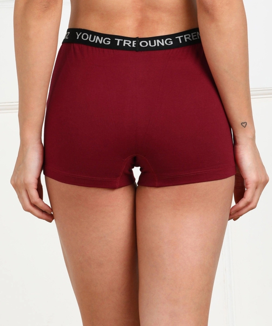 Young trendz Women Boy Short Maroon Panty-L / Maroon