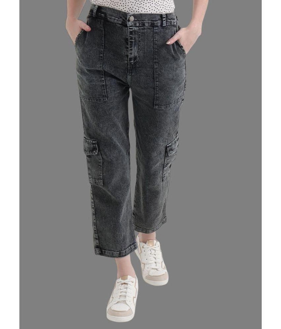 DKGF Fashion - Grey Denim Straight Fit Women''s Jeans ( Pack of 1 ) - None