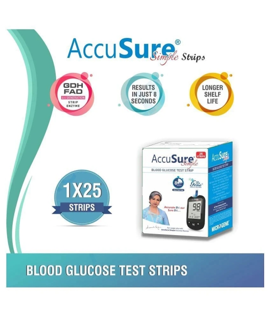 AccuSure Simple Blood Glucose Test Strip25 Strips