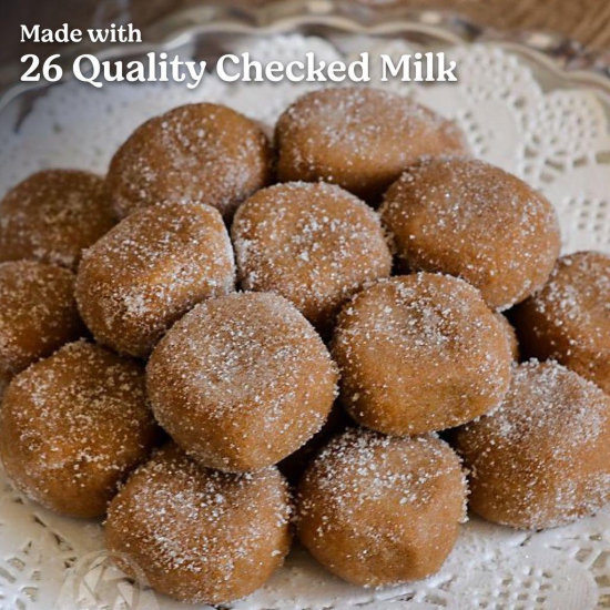 Lynk Dharwad Peda Authentic Indian Sweet Made with Milk Solids. Classic Dharwad Delight for Festive Joy! Perfectly Sweet Moments in Every Piece. Freshness Guaranteed. Order Now