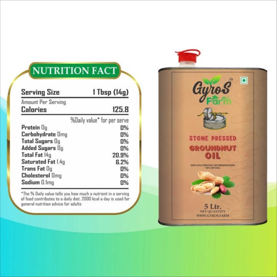 Stone Cold Pressed Groundnut Oil Combo  | 5L + 5L | Zero Adulteration| Sieve Filtered-5 Liter + 5 Liter