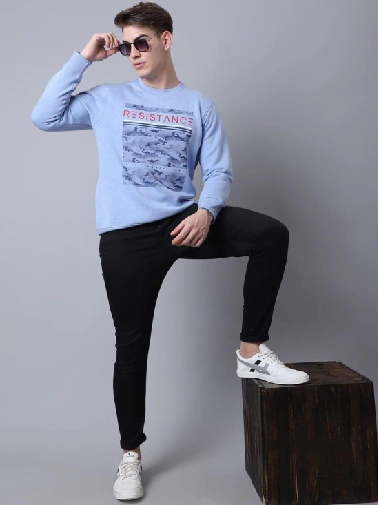 Rodamo Men Blue Printed Sweatshirt