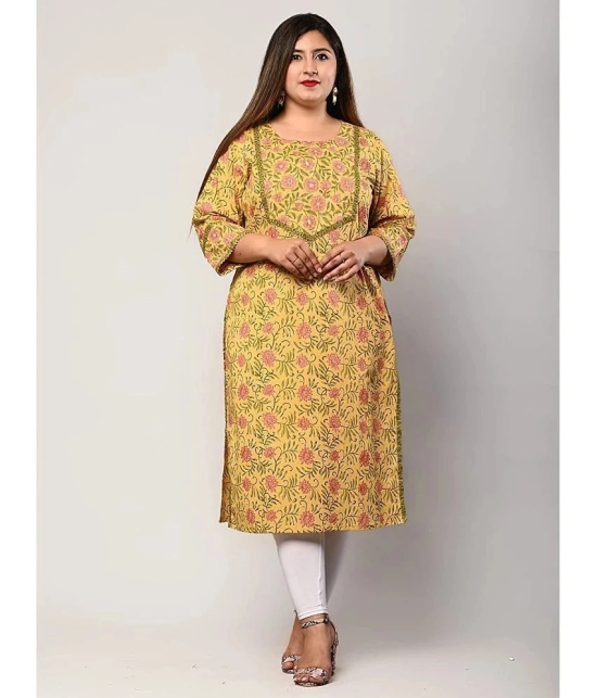 Swasti - Yellow Cotton Womens Straight Kurti ( Pack of 1 ) - None