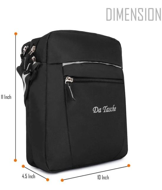 Da Tasche Heavy Sling Bag/Messenger Bag - Black