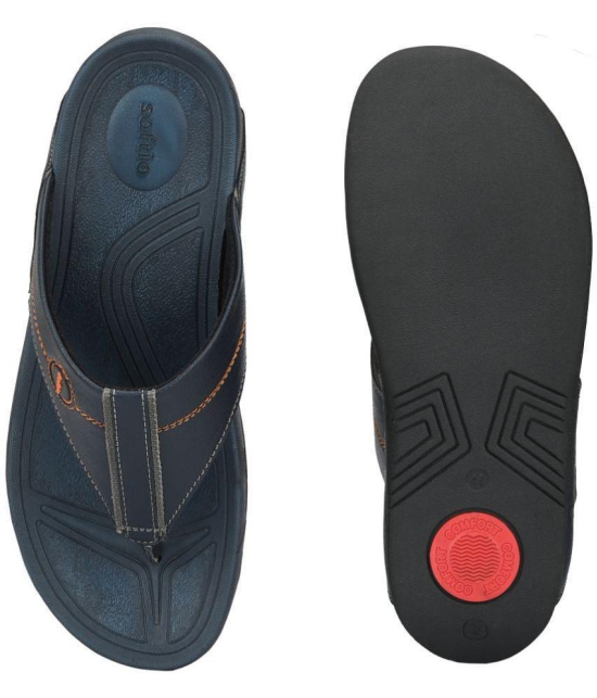 softio - Blue Mens Flip Flops - None