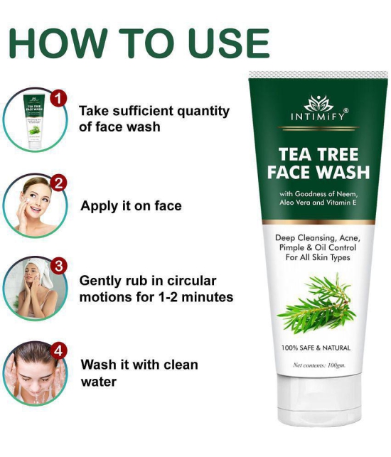 Intimify Tea Tree Face Wash for Anti Acne, Oil Control and Deep Pore Cleaning Face Wash 100 mL