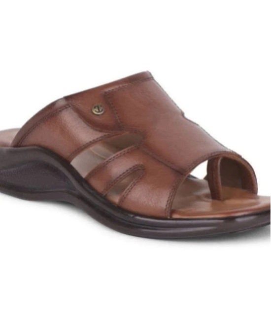 Liberty Tan Mens Leather Slipper - None