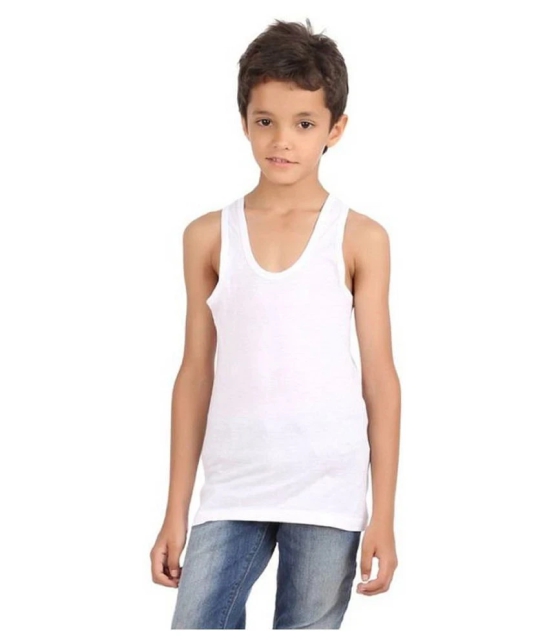 HAP KING Vest For Boys White(Pack Of 5) - 5 Years