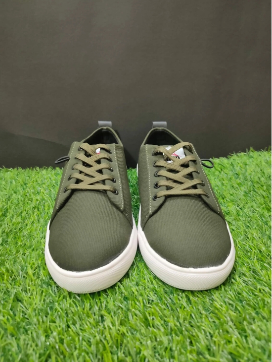 green slipons shoes