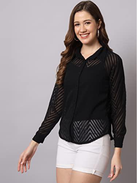 FUNDAY FASHION Women Regular Fit Solid Casual Shirt