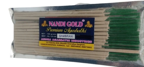 Nandi Gold Premium Agarbathi Sticks -Fragrance- Sambrani | 100 grams