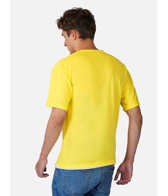 london arc - Yellow Polyester Regular Fit Men's T-Shirt ( Pack of 1 ) - None