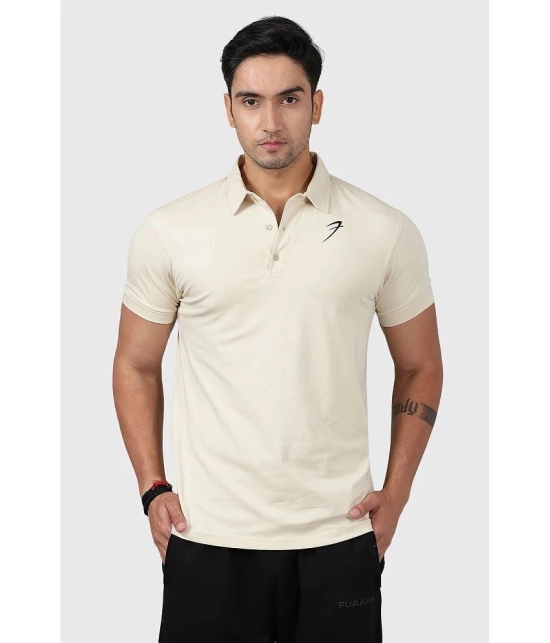 Fuaark Beige Cotton Slim Fit Mens Sports Polo T-Shirt ( Pack of 1 ) - None